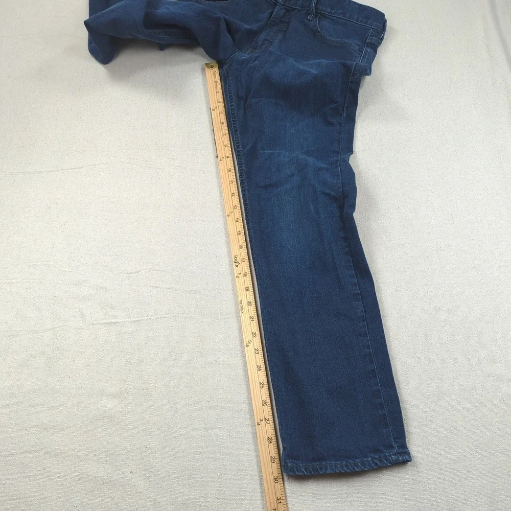 Express‎ Jeans Mens 33x30 Blue Kingston Classic Straight Dark Wash Stretch
